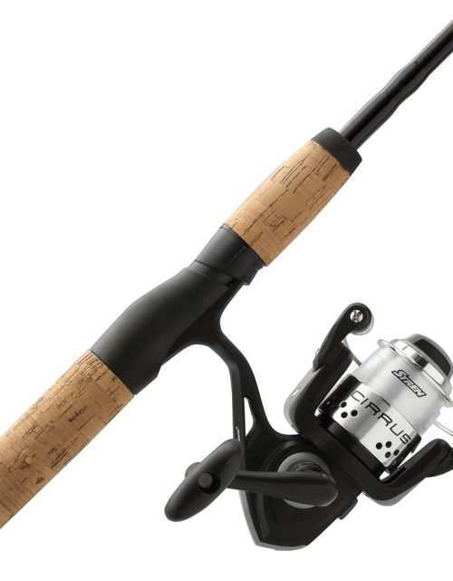 Shakespeare Cirrus 6'6" Spinning Fishing Rod and Reel Combo, 2-Piece Graphite Rod Blank, Size 30 Spinning Reel, Pre-Spooled with Monofilament Fishing Line