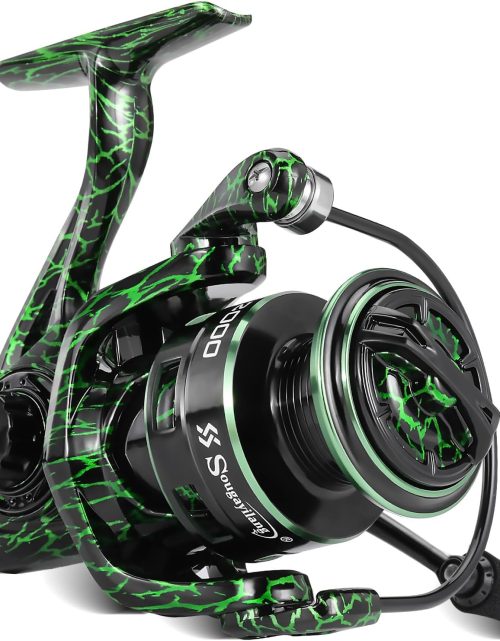 Sougayilang Fishing Reel, Ultralight Spinning Reels with Graphite Frame 5.2:1 High Speed for Saltwater or Freshwater Fishing